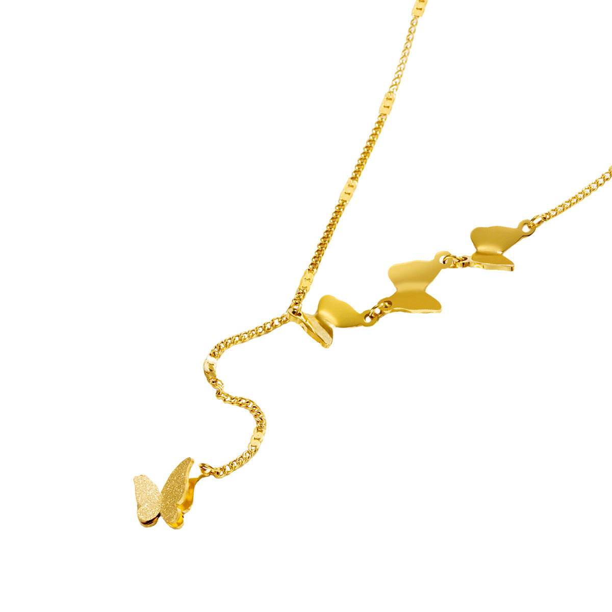 Buy Center Butterfly Clavicle Necklace - Stylish Titanium Steel Design - Buy Center