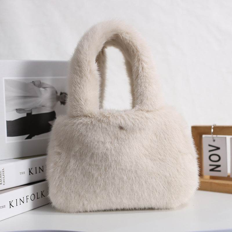 Buycenter Furry Cute Plush Rex Rabbit Hand Bag - Adorable & Stylish Clutch - Buy Center