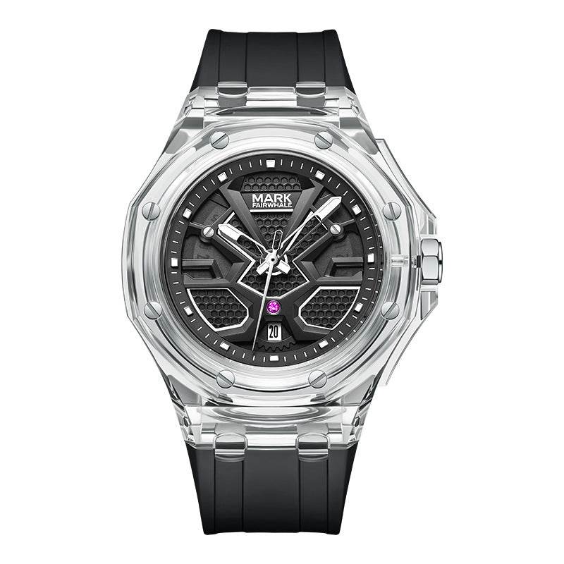 Buy Center Luminous Waterproof Quartz Watch - Stylish Acrylic & Silicone - Buy Center