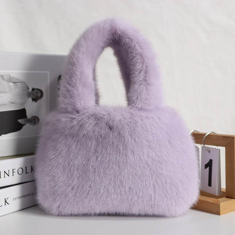 Buycenter Furry Cute Plush Rex Rabbit Hand Bag - Adorable & Stylish Clutch - Buy Center