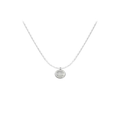 Black Agate Oval Necklace - Elegant 925 Silver Jewelry for Women - Buy Center