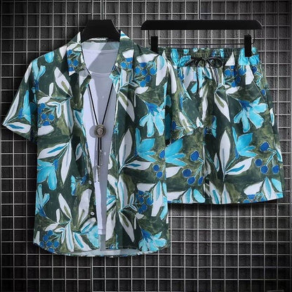 Men's Quick-Drying Floral Beach Suit - Loose Fit, Stylish Summer Set - Buy Center