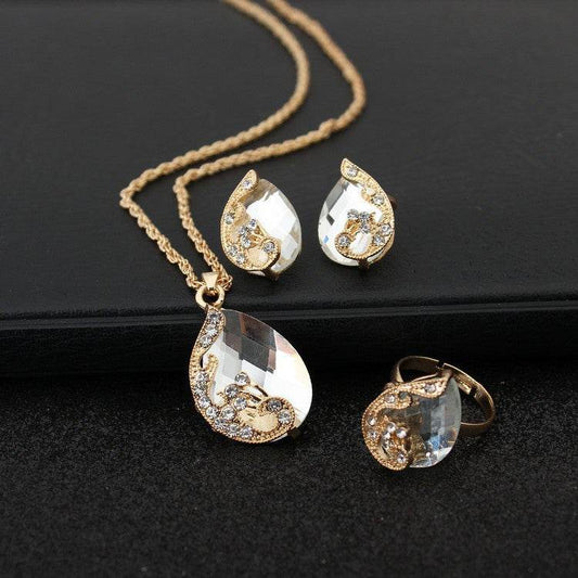 Buy Center Geometric Gem Earrings & Necklace Jewelry Set for Women - Buy Center