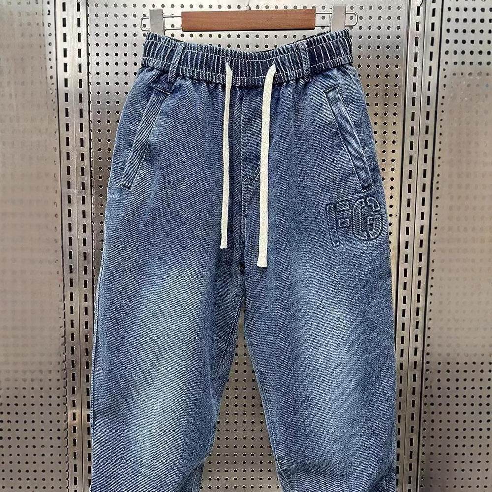 Men's Loose-Fit Tapered Jeans - Comfortable Cotton Trousers for Autumn - Buy Center