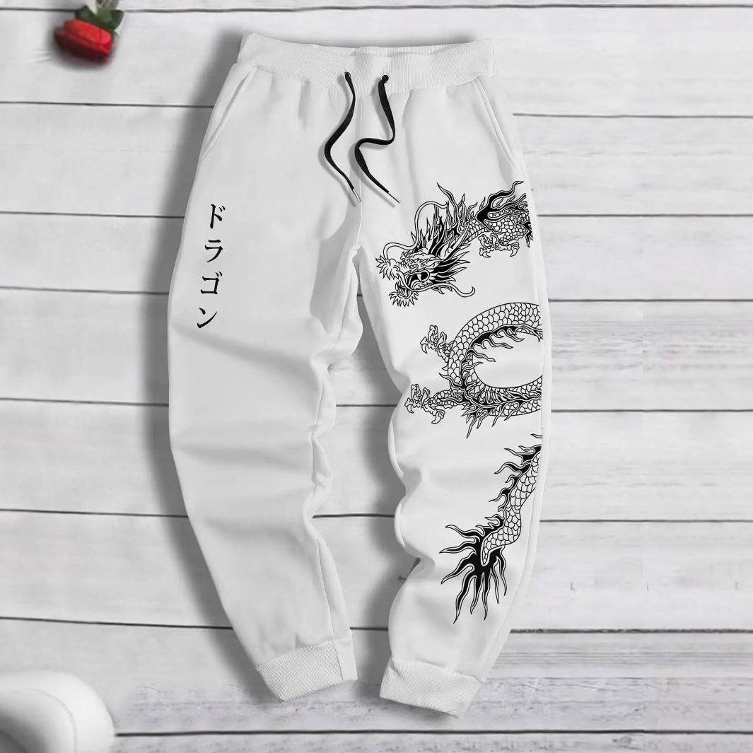 Dark Printed Lace-Up Sweatpants for Men & Women - Comfortable Cotton Fit - Buy Center