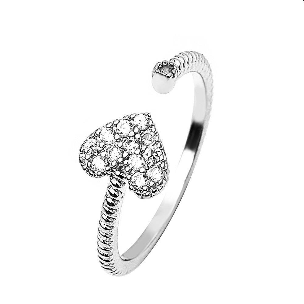 Buy Center Heart-Shaped Ring - Stylish Japanese & Korean Design for Women - Buy Center