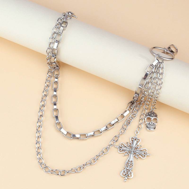Buycenter Layered Retro Skull Body Chain - Unique Metal Jewelry - Buy Center