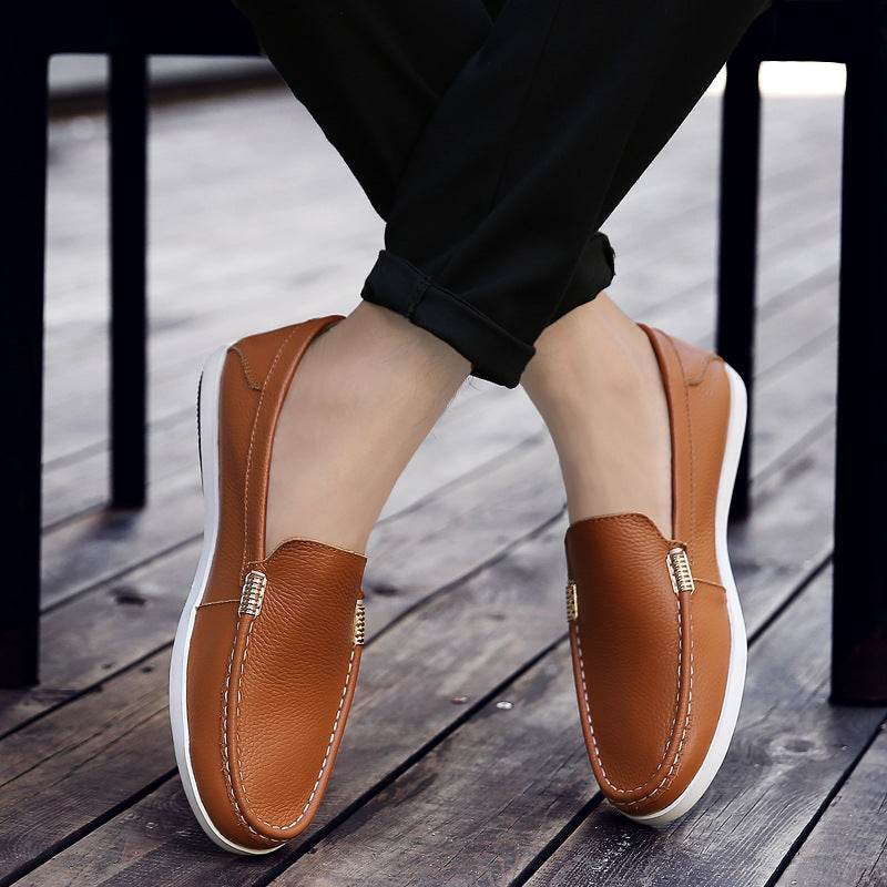 Men's Casual Leather Shoes - Soft Bottom, Breathable Summer Style 2025 - Buy Center