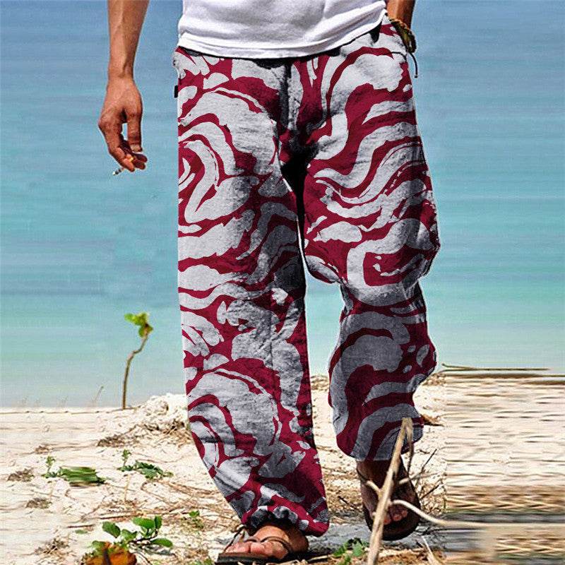 Men's Summer Beach Trousers - Stylish Geometric Patterns for Casual Comfort - Buy Center