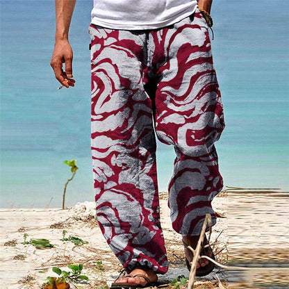 Men's Summer Beach Trousers - Stylish Geometric Patterns for Casual Comfort - Buy Center