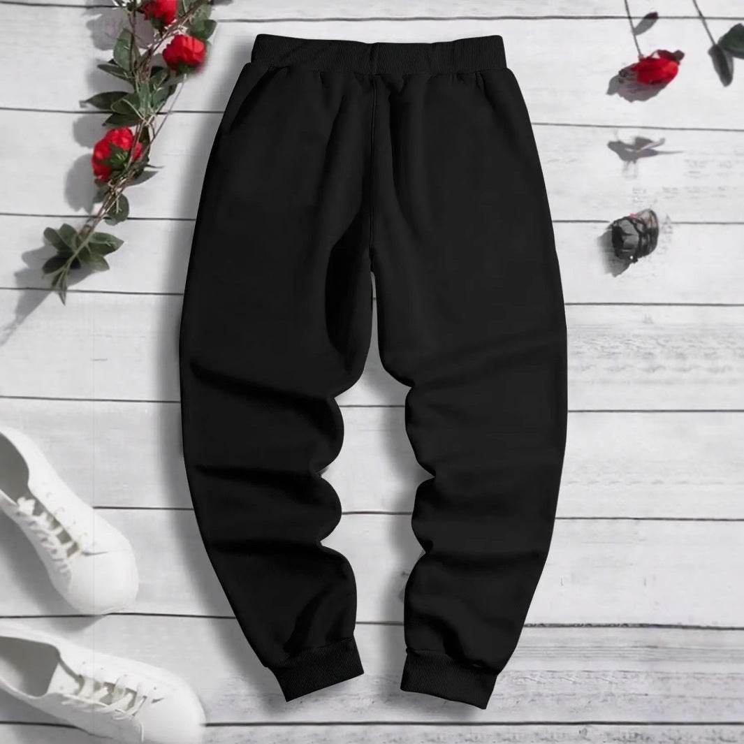 Dark Printed Lace-Up Sweatpants for Men & Women - Comfortable Cotton Fit - Buy Center