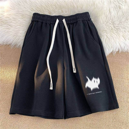 American Retro High Waist Sports Shorts - Trendy Bamboo Fiber Casual Pants - Buy Center