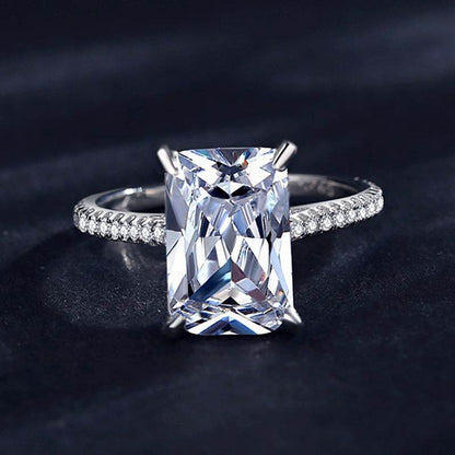 Buycenter S925 Sterling Silver Ring - Elegant Simulation Diamond Design - Buy Center