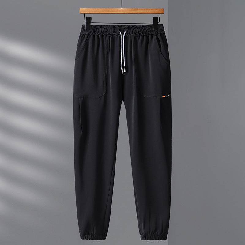 Summer Loose Cargo Pants for Men - Ankle-tied Tencel Casual Trousers - Buy Center