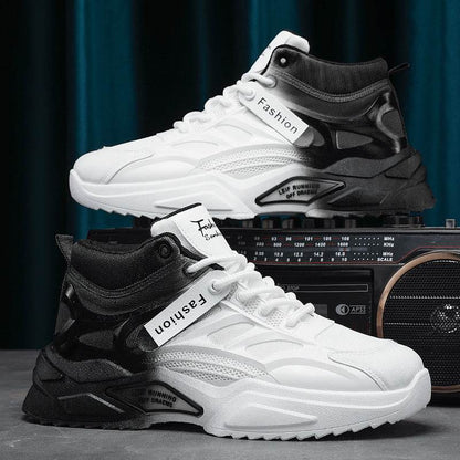 Men's Casual High-Top Sports Shoes - Thick Bottom, Wear-Resistant Design - Buy Center