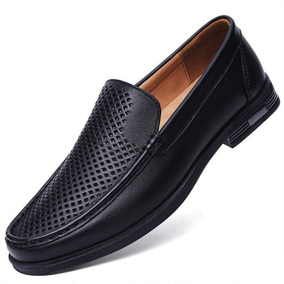Authentic Leather Loafers - Breathable Slip-On Business Shoes for Men - Buy Center