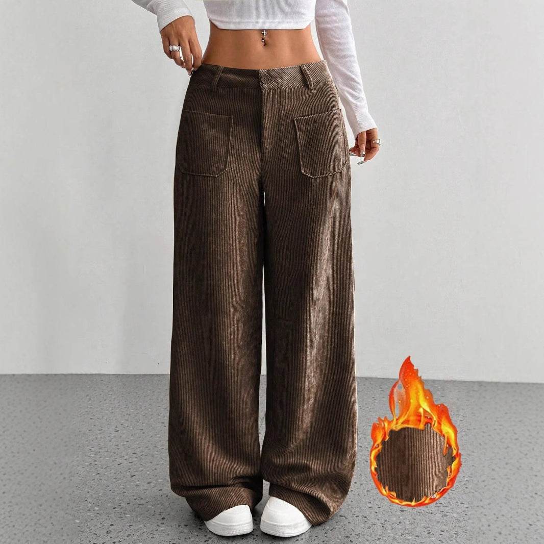 Loose Solid Color Wide Leg Pants - Trendy Pocket Design for Style - Buy Center
