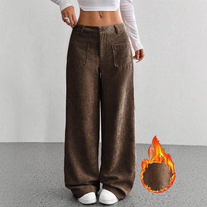 Loose Solid Color Wide Leg Pants - Trendy Pocket Design for Style - Buy Center