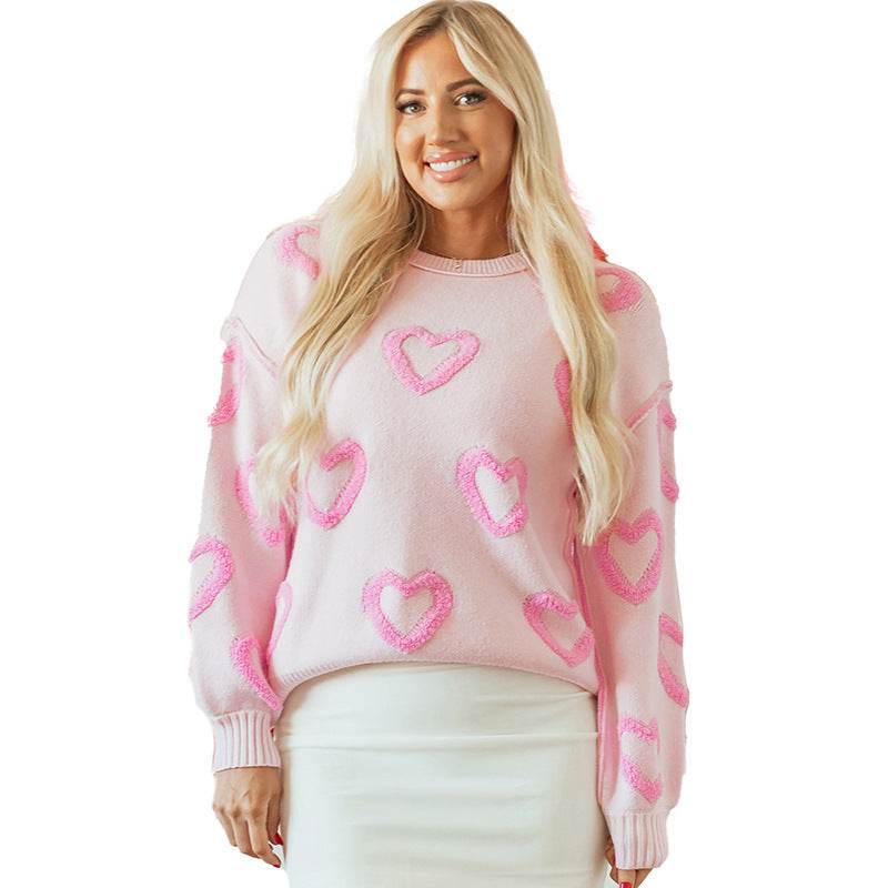 Women's Round Neck Knitted Sweater - Trendy Pullover for All Occasions - Buy Center