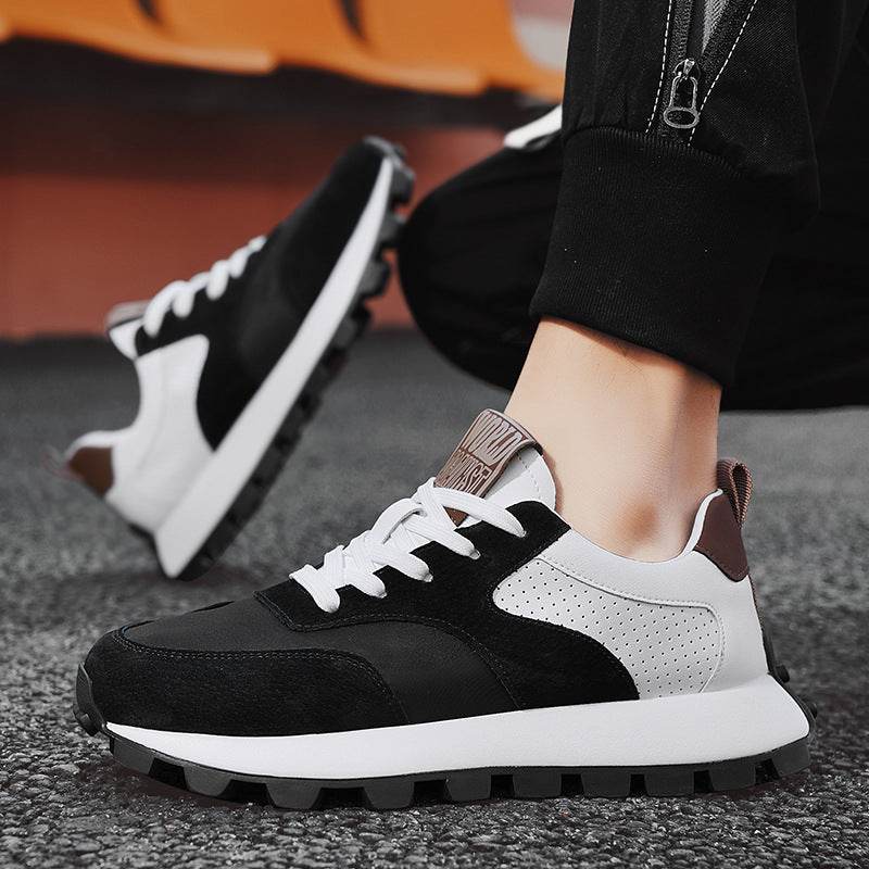 Buy Center Men's Casual Leather Dad Shoes - Breathable, Lightweight Design - Buy Center