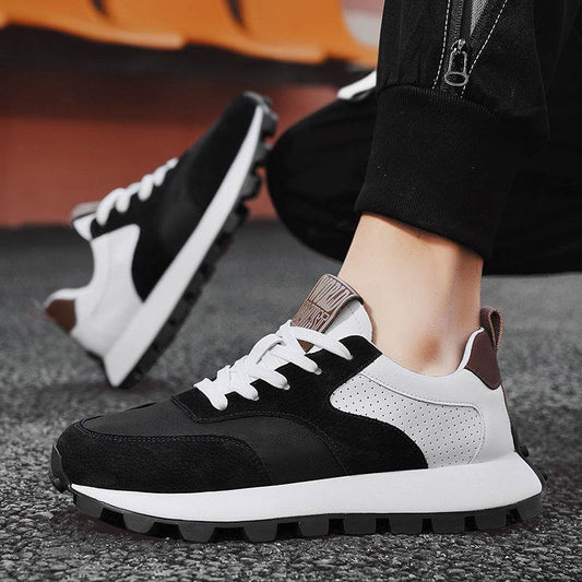 Buy Center Men's Casual Leather Dad Shoes - Breathable, Lightweight Design - Buy Center