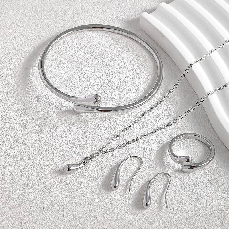 Water Drop Jewelry Set - Fashion Necklace, Earrings, Bracelet & Ring - Buy Center