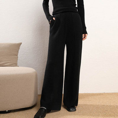 Women's High Waist Wide Leg Pants - Stylish Velvet Casual Fashion 2025 - Buy Center