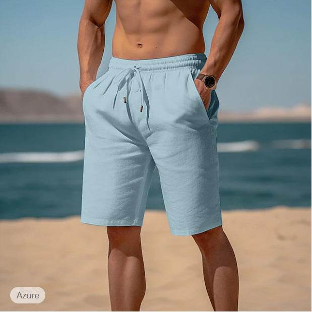 Breathable Drawstring Waist Shorts for Men - Multi-Pocket Casual Style - Buy Center