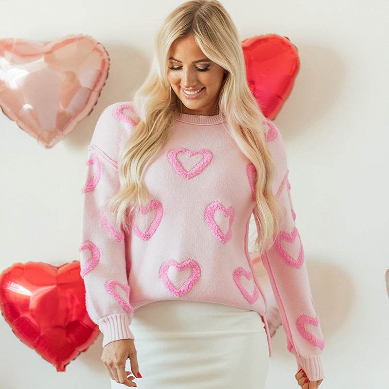 Women's Round Neck Knitted Sweater - Trendy Pullover for All Occasions - Buy Center