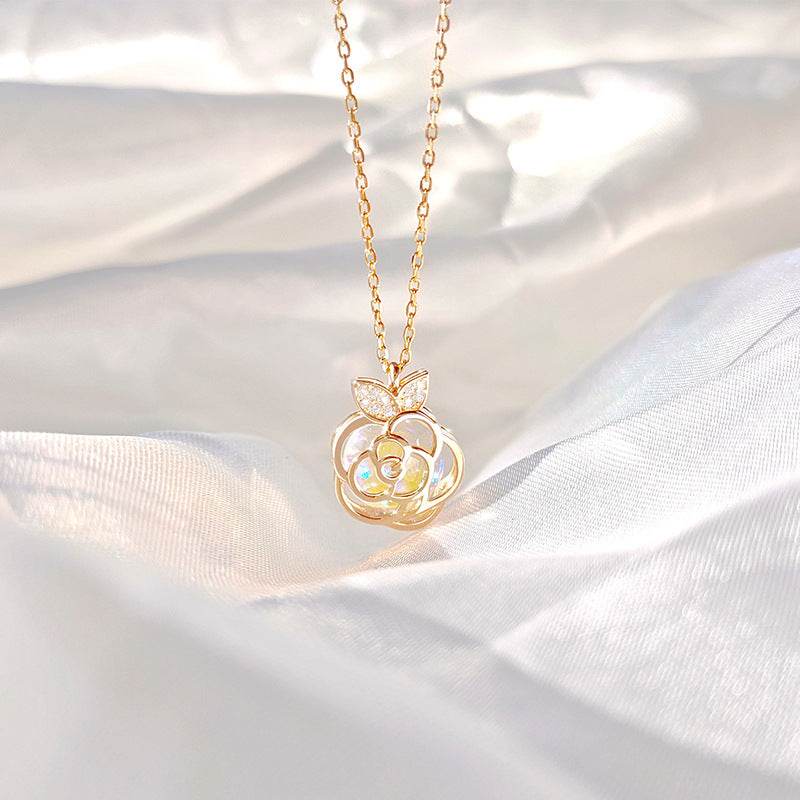 Camellia Flower Necklace & Bracelet Set - Elegant Bridal Jewelry 2025 - Buy Center