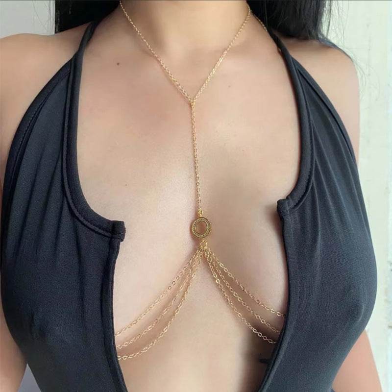 Sexy Diamond Nipple Chain Necklace - Glamorous Body Jewelry for Women - Buy Center