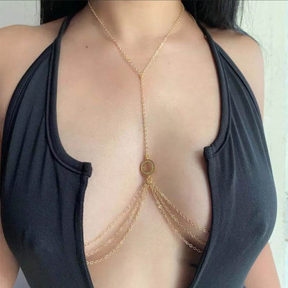 Sexy Diamond Nipple Chain Necklace - Glamorous Body Jewelry for Women - Buy Center