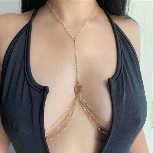 Sexy Diamond Nipple Chain Necklace - Glamorous Body Jewelry for Women - Buy Center
