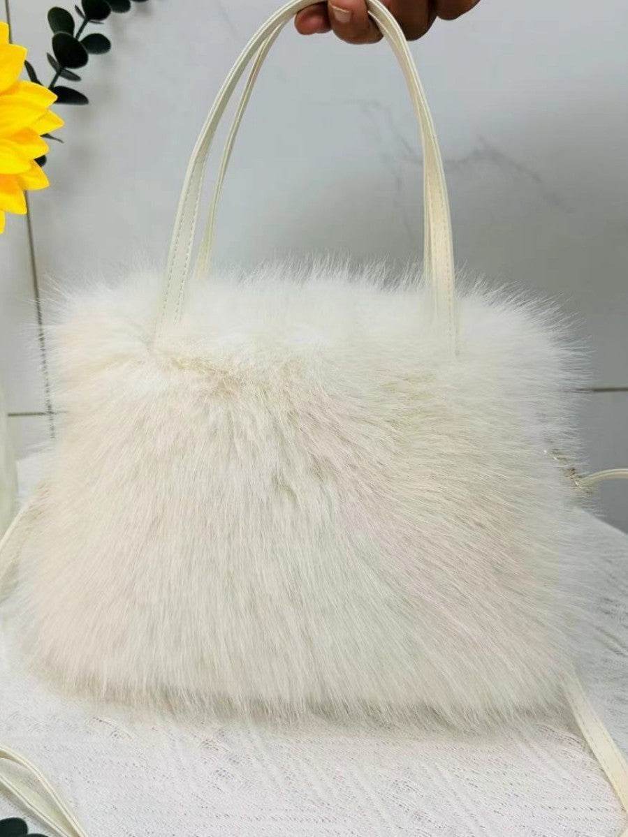 Furry Pearl Crossbody Bag - Plush Handbag in 4 Trendy Colors - Buy Center