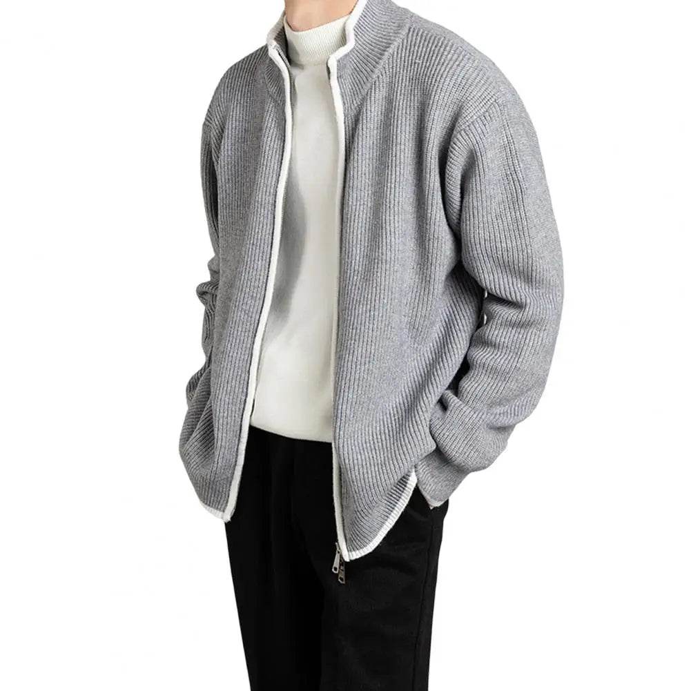 SANWOOD Men's Wool Knit Cardigan Coat - Trendy Three-Color Design - Buy Center