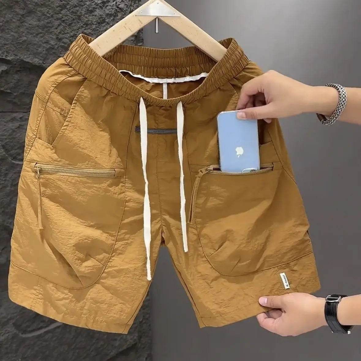 Casual Men's Summer Loose Shorts - Quick Drying, Solid Color Style - Buy Center