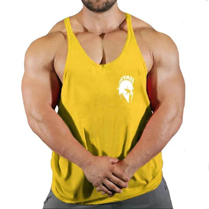 Men's Cotton Gym Singlet - V-Neck Bodybuilding Tank Top for Workouts - Buy Center