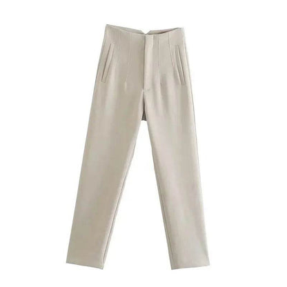 TRAF High Waist Women's Trousers - Office Wear & Casual Style - Buy Center