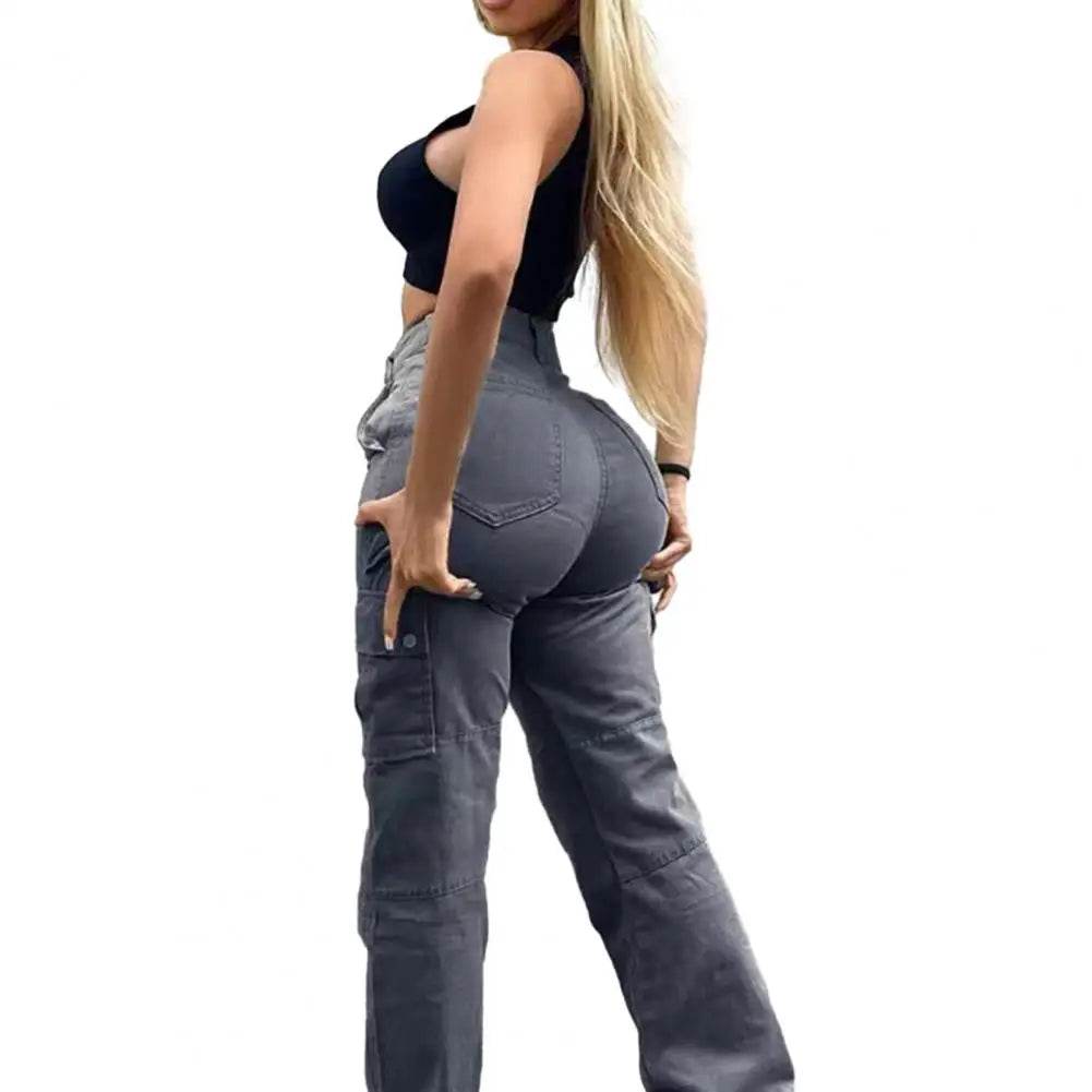 Stylish Women's High Waist Cargo Pants - Soft Fabric, Butt-Lifting - Buy Center