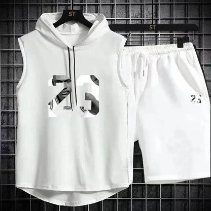 Men's Summer Casual Two Piece Set - T-Shirt & Shorts Twin Suit - Buy Center