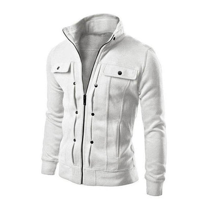 Men's Casual Zipper Jacket - Spring Autumn Stand Collar Outerwear - Buy Center