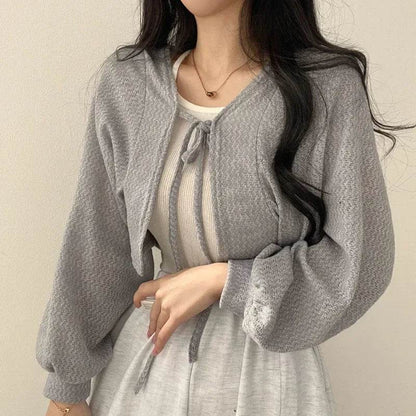 Y2K Korean Style Casual Knitted Cardigan - Thin Sunscreen Knitwear - Buy Center