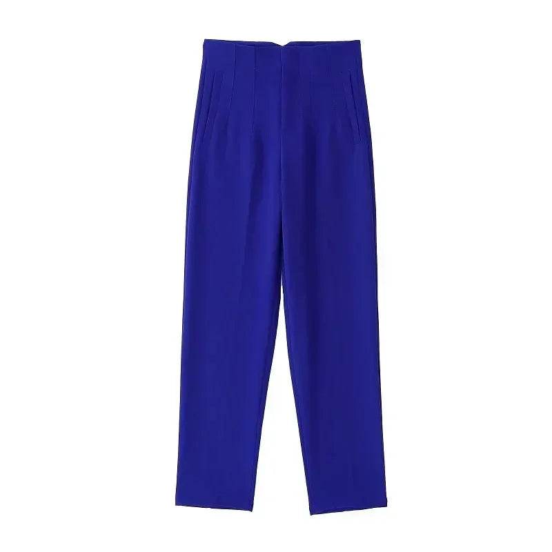 TRAF High Waist Women's Trousers - Office Wear & Casual Style - Buy Center