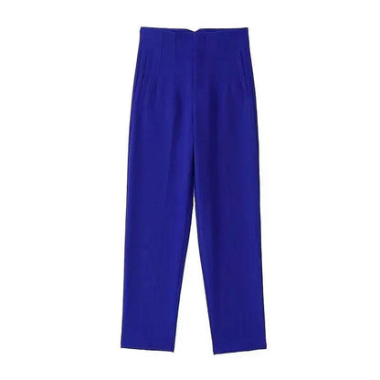 TRAF High Waist Women's Trousers - Office Wear & Casual Style - Buy Center