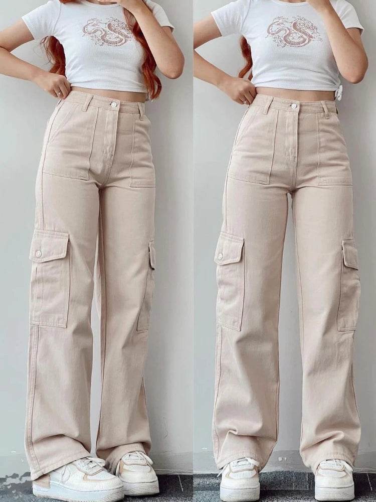 Y2K Women's Vintage Cargo Pants - Casual Techwear Streetwear Style - Buy Center