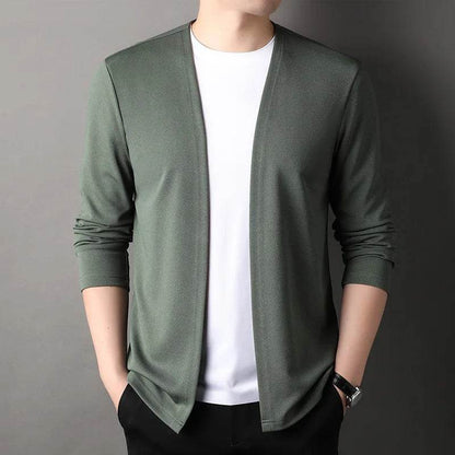 FAVOCENT Men's Knit Cardigan - Slim Fit Solid Color Casual Sweater - Buy Center