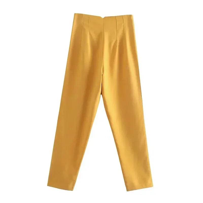 TRAF High Waist Women's Trousers - Office Wear & Casual Style - Buy Center