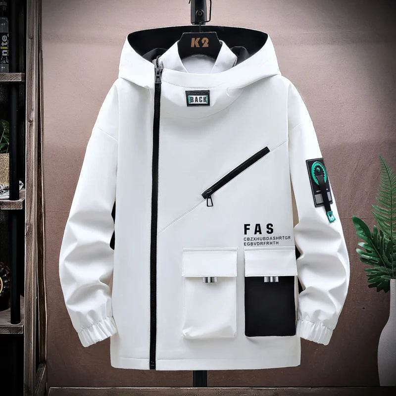 Men’s Pilot Hooded Zipper Jacket - Casual Spring/Autumn Pullover Coat - Buy Center