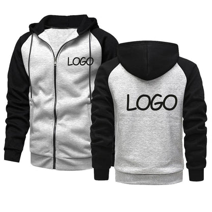 Custom Brand Logo Casual Hoodie - Men's & Women's Fleece Zip Sweatshirt - Buy Center