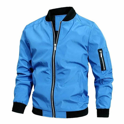 BTQWFD Men's Lightweight Bomber Jacket - Casual Windbreaker with Pockets - Buy Center